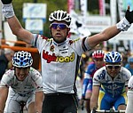Kim Kirchen wins the second stage of the Vuelta al pais Vasco 2008